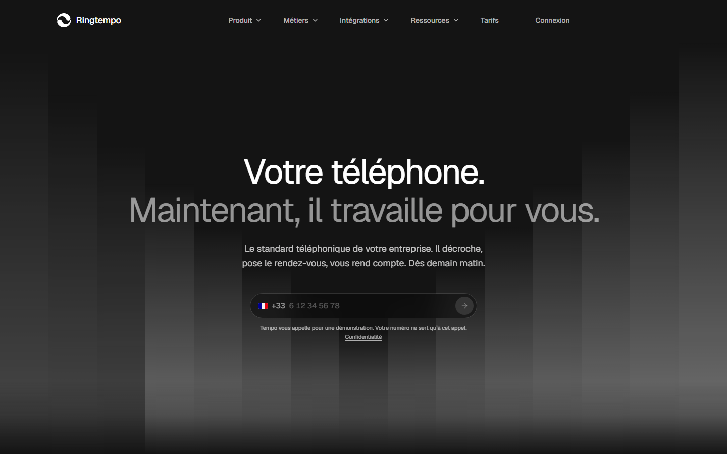 RingTempo — aperçu du site